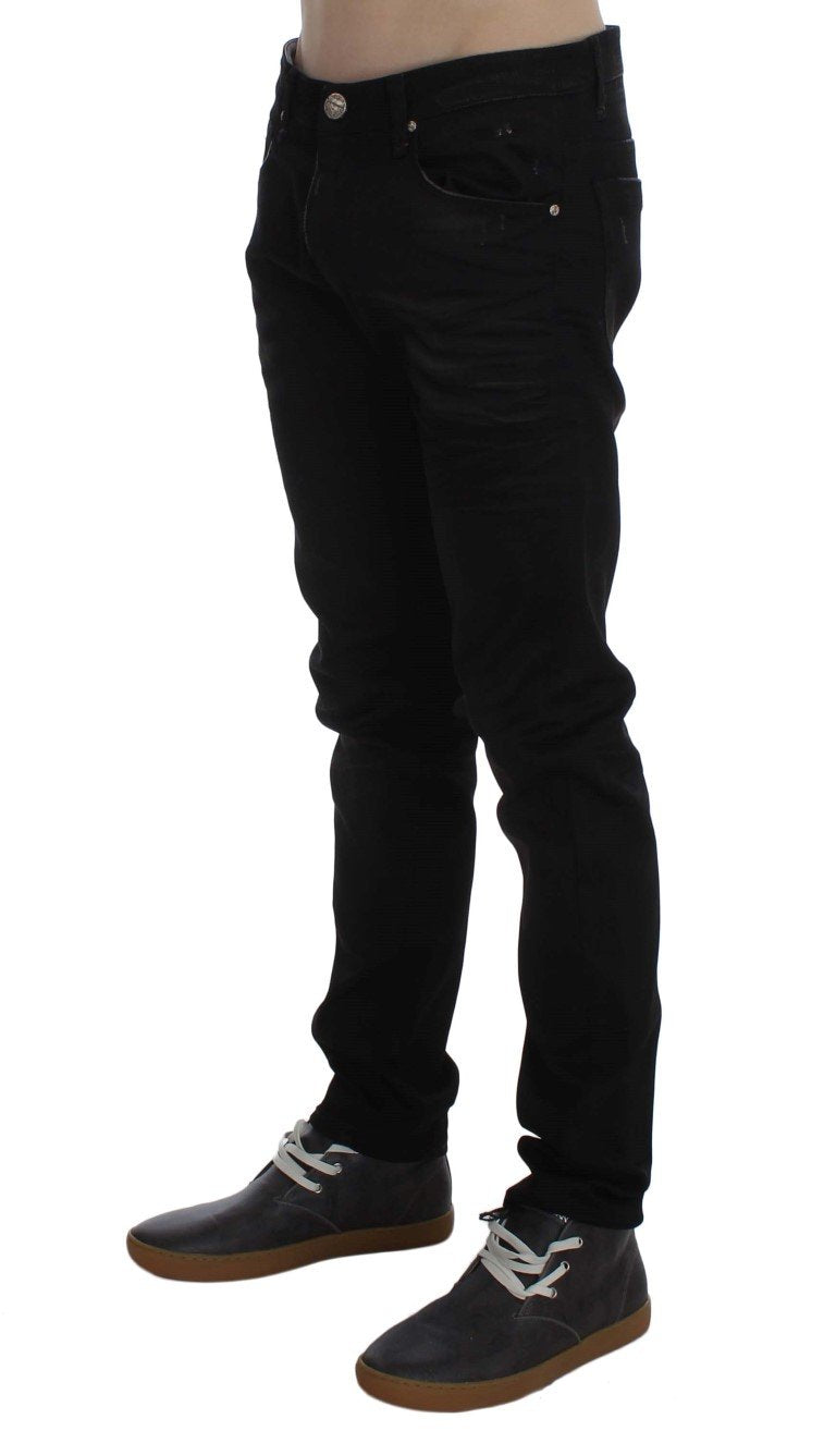 Black Wash Cotton Stretch Slim Fit Jeans