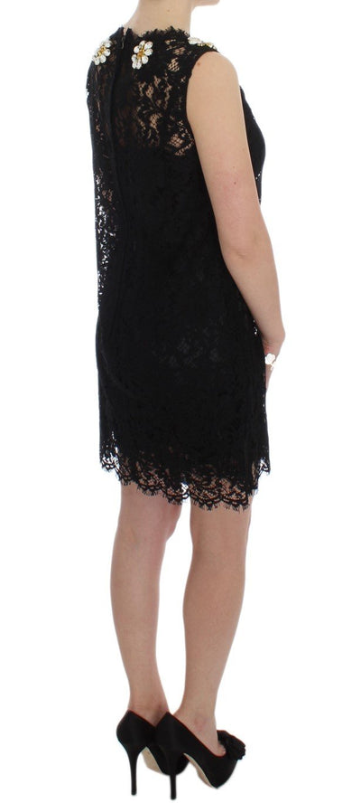 Black Lace Shift Sicily Crystal Dress