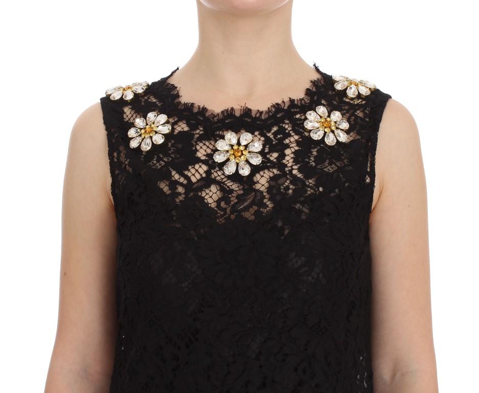 Black Lace Shift Sicily Crystal Dress