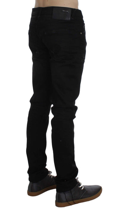 Black Wash Cotton Stretch Slim Fit Jeans