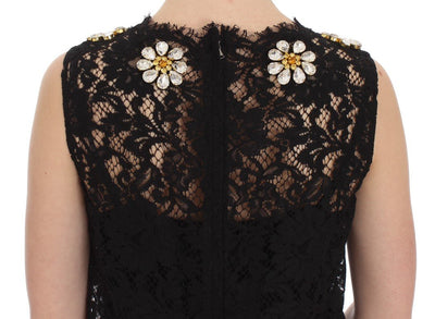 Black Lace Shift Sicily Crystal Dress
