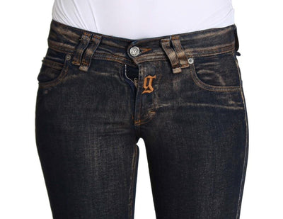 Blue Dark Cotton Stretch Flare Bootcut Jeans