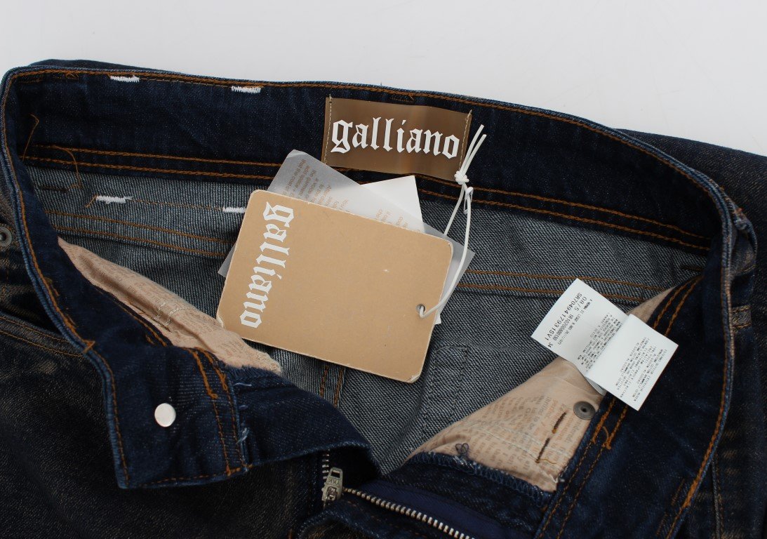 Blue Dark Cotton Stretch Flare Bootcut Jeans