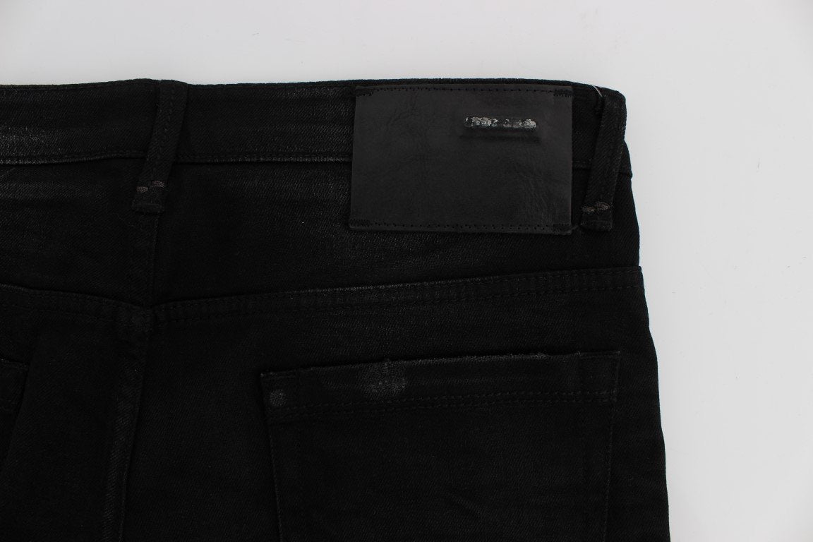 Black Wash Cotton Stretch Slim Fit Jeans