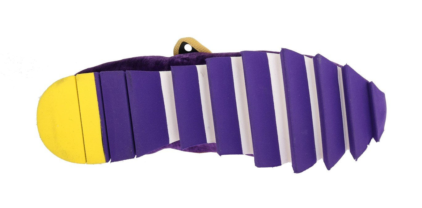 Purple Velvet Crystal Strap Ballerina Shoes