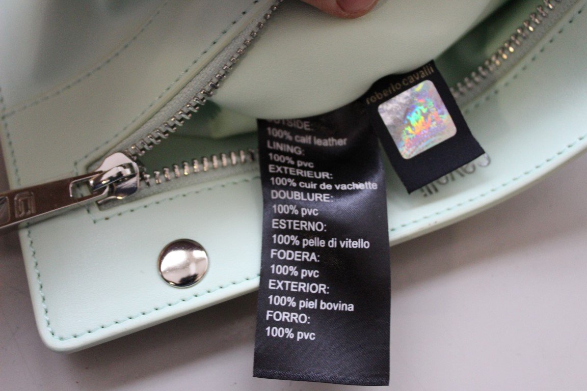 Light Green Leather Tote Shopping Bag