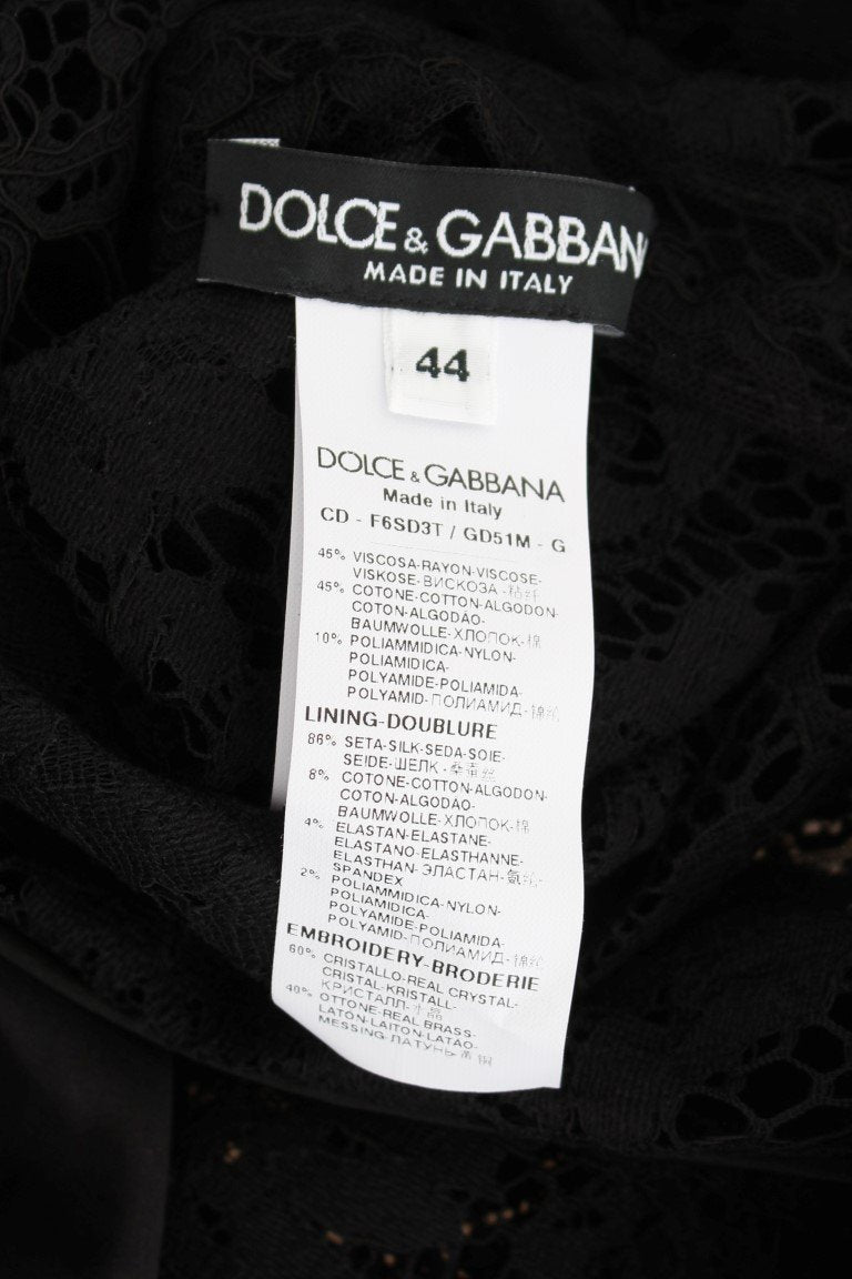 Black Lace Shift Sicily Crystal Dress