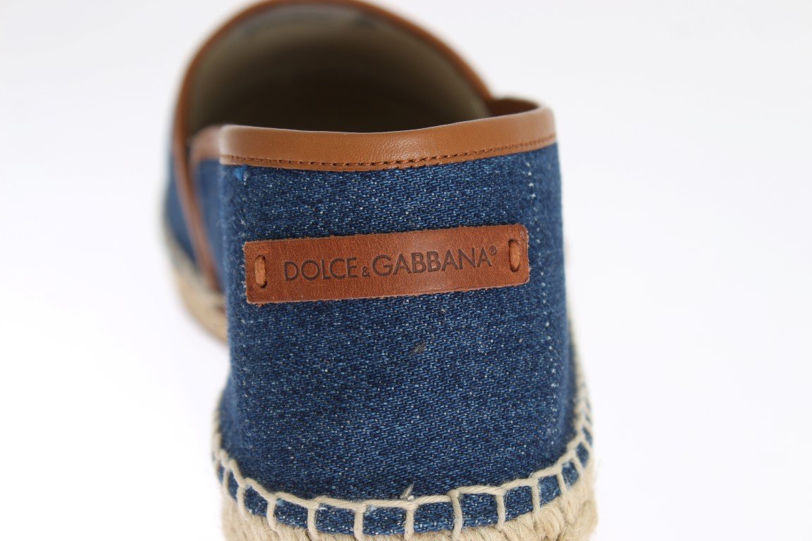 Blue Denim Logo Loafers Espadrilles