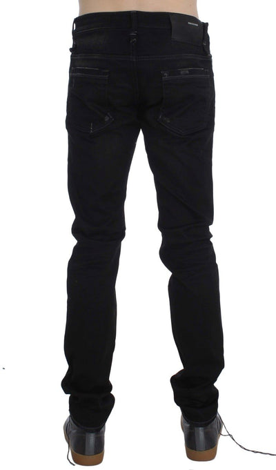 Black Wash Cotton Stretch Slim Fit Jeans