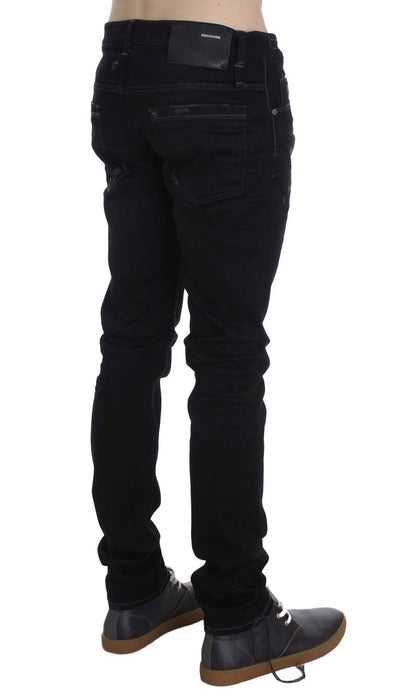 Black Wash Cotton Stretch Slim Fit Jeans