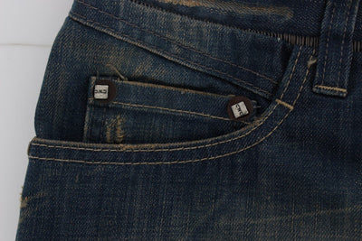 Blue Cotton Boyfriend Denim Jeans