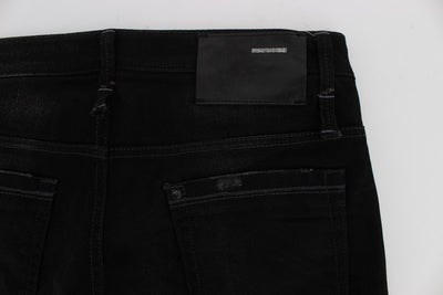 Black Wash Cotton Stretch Slim Fit Jeans