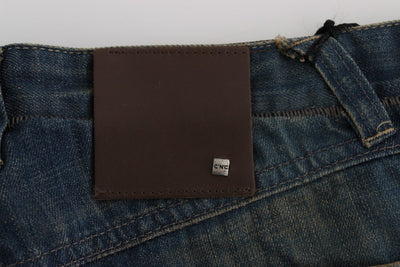Blue Cotton Boyfriend Denim Jeans