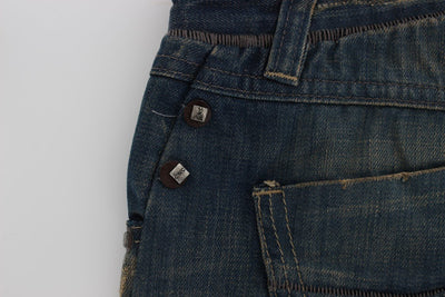 Blue Cotton Boyfriend Denim Jeans