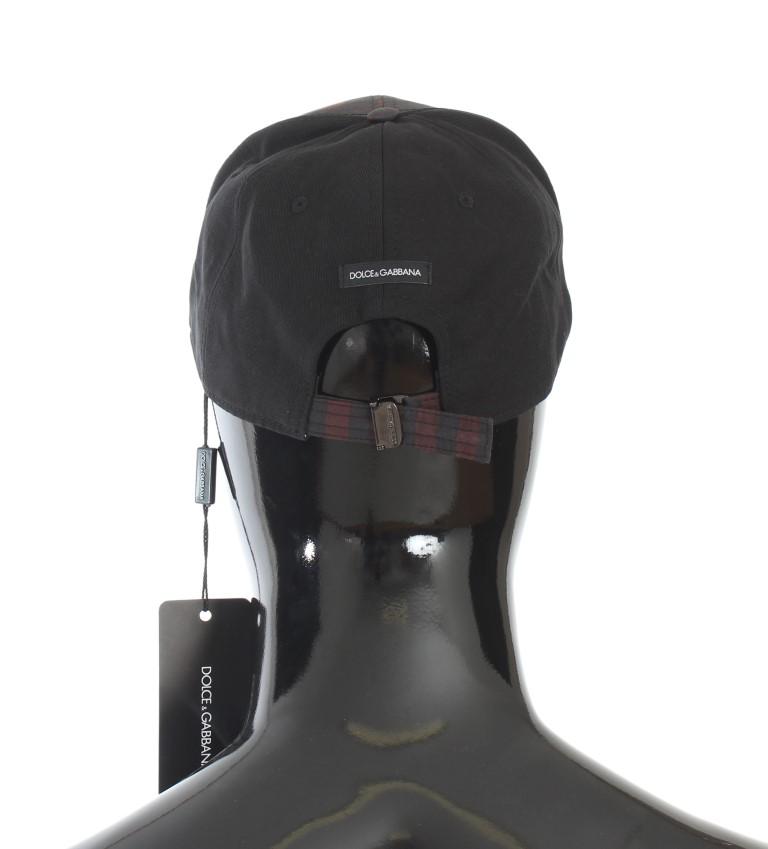 Black Red Polka Dot Cotton Flat Bill Cap
