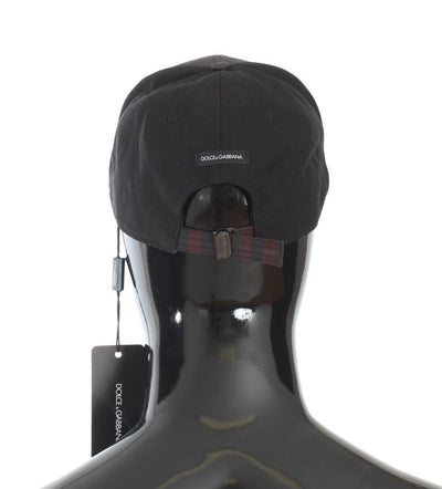 Black Red Polka Dot Cotton Flat Bill Cap