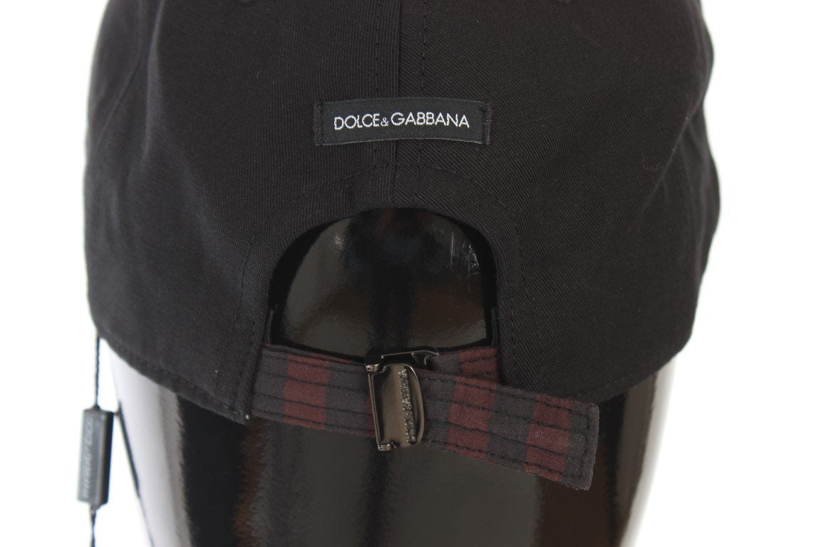 Black Red Polka Dot Cotton Flat Bill Cap