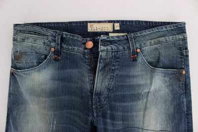 Blue Wash Cotton Stretch Slim Skinny Fit Jeans
