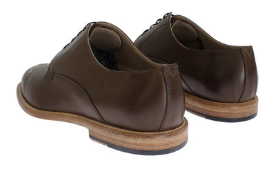 Olive Brown Leather MARSALA Men Dress Shoes