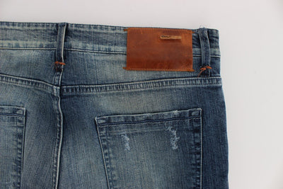 Blue Wash Cotton Stretch Slim Skinny Fit Jeans