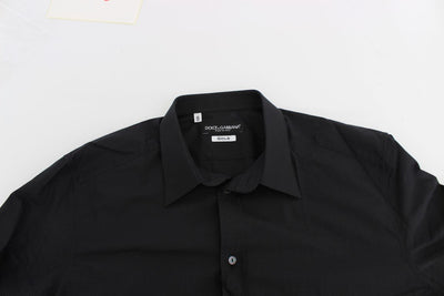 Black Checkered Slim Fit GOLD Casual Shirt