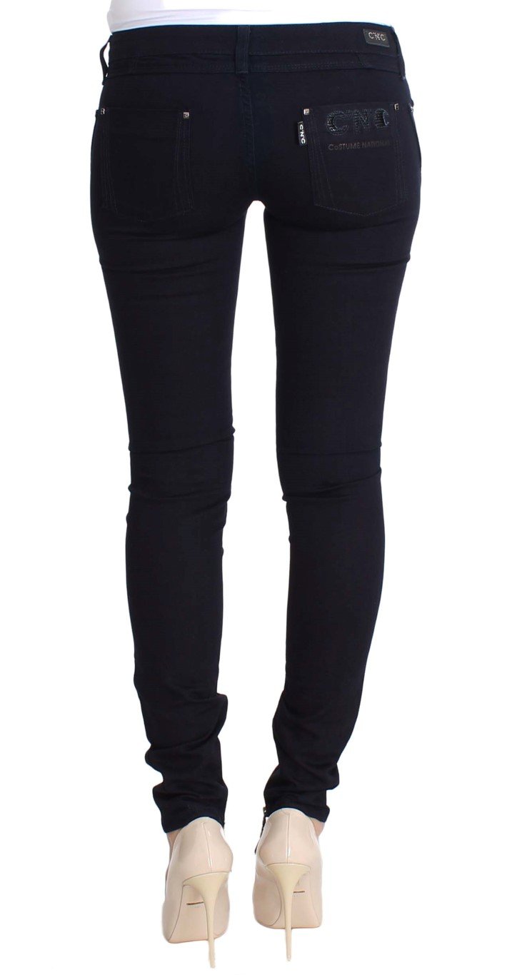 Blue Cotton Stretch Slim Fit Jeans