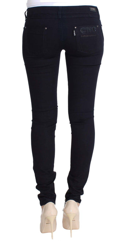 Blue Cotton Stretch Slim Fit Jeans