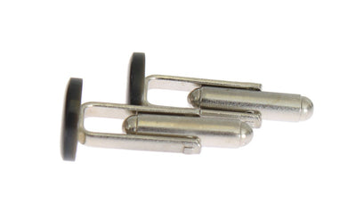 Silver Brass Round Cufflinks