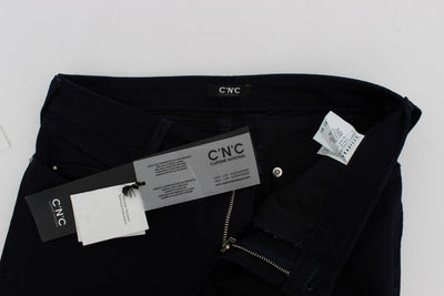 Blue Cotton Stretch Slim Fit Jeans