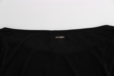 Black Mini Jersey Shift Belted Dress