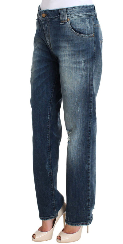 Blue Wash Cotton Stretch Relaxed Fit Jeans
