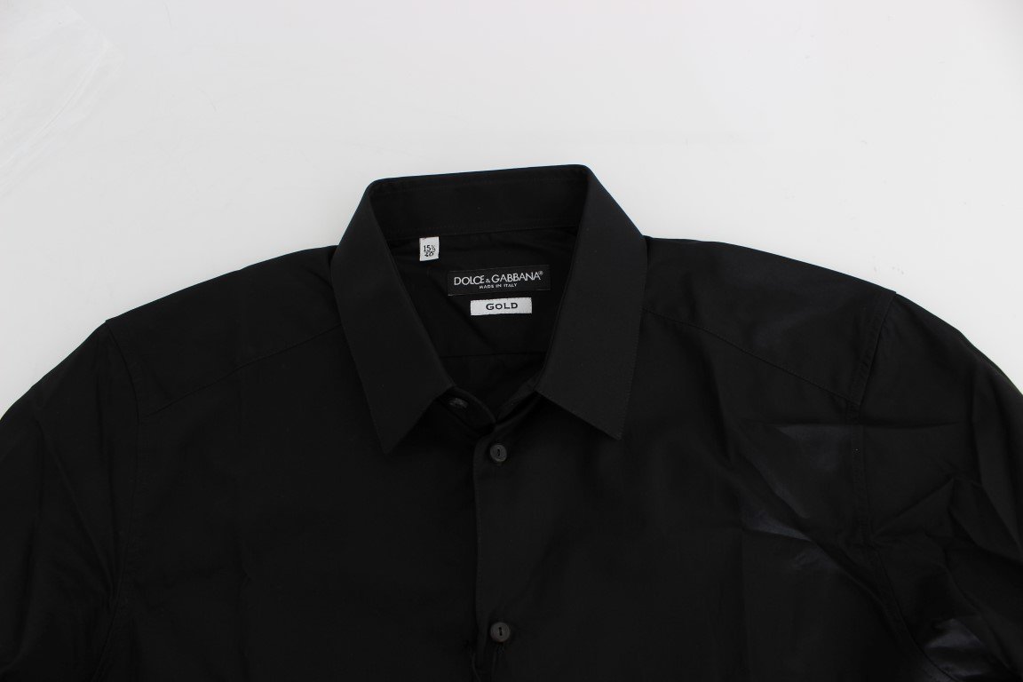 Black Checkered Slim Fit GOLD Casual Shirt