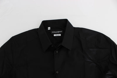 Black Checkered Slim Fit GOLD Casual Shirt