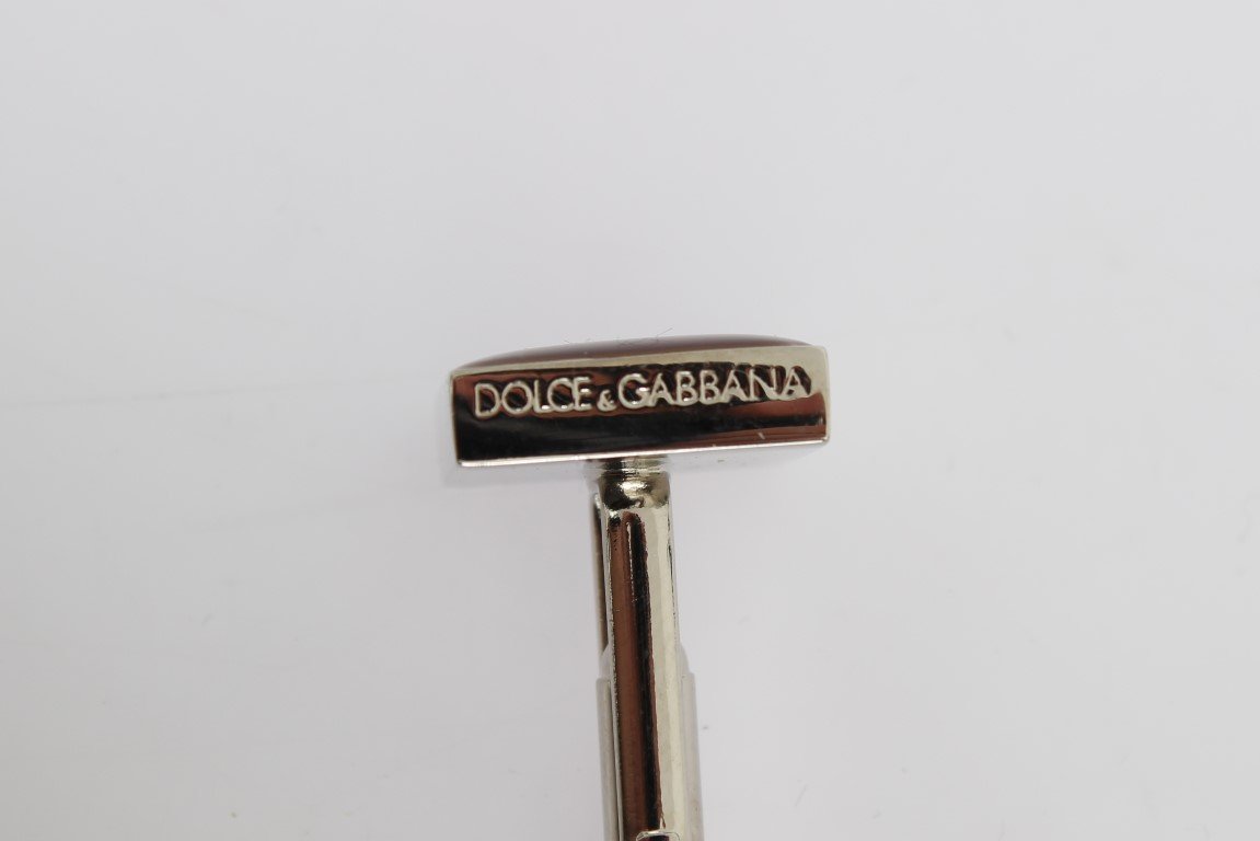 Silver Brass Square Red Stone Cufflinks