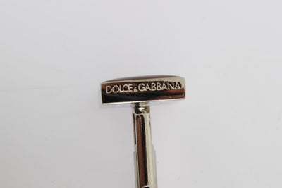 Silver Brass Square Red Stone Cufflinks