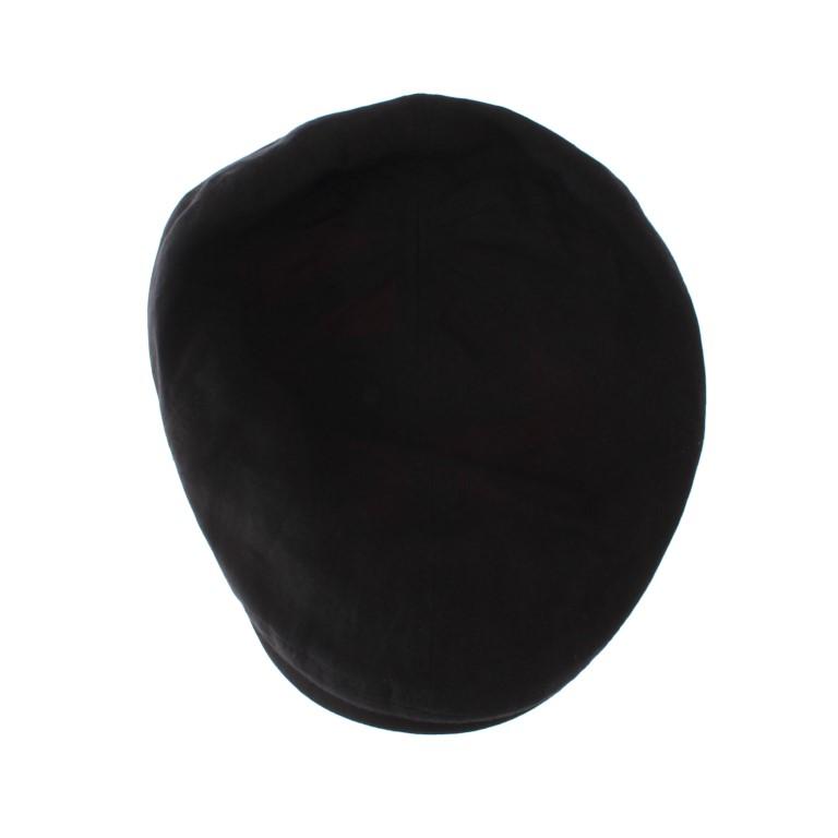 Black Cotton Newsboy Cap