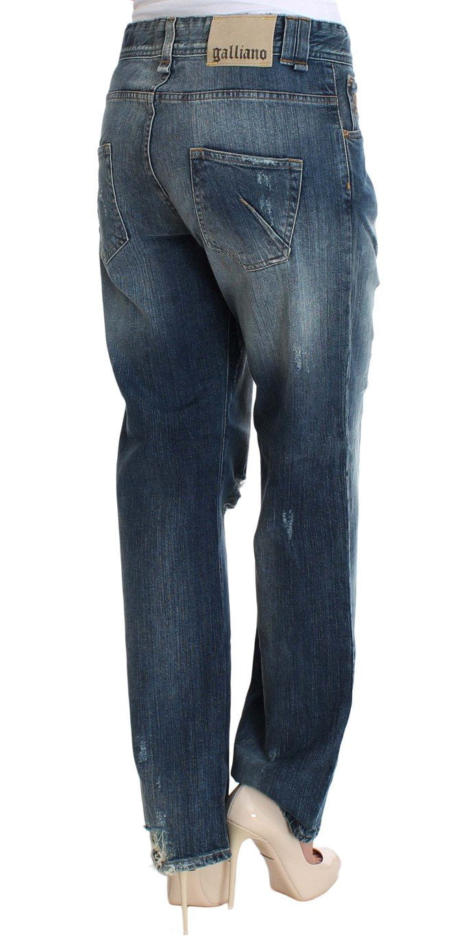 Blue Wash Cotton Stretch Relaxed Fit Jeans