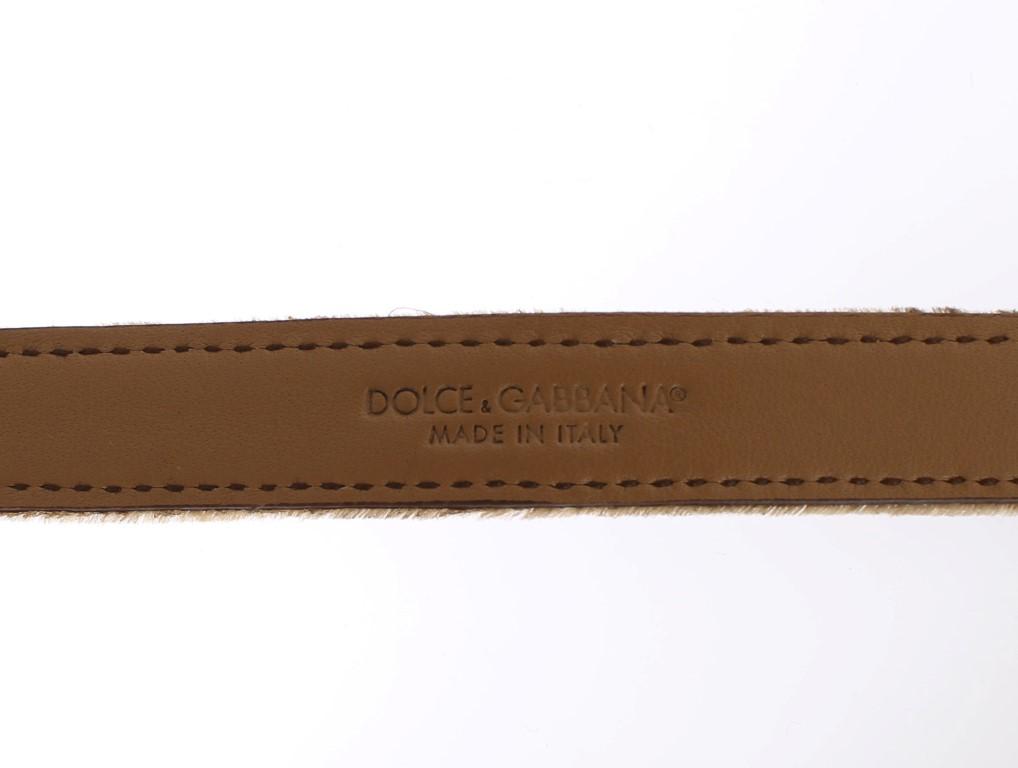 Brown Velvet Leather Crystal Buckle Belt