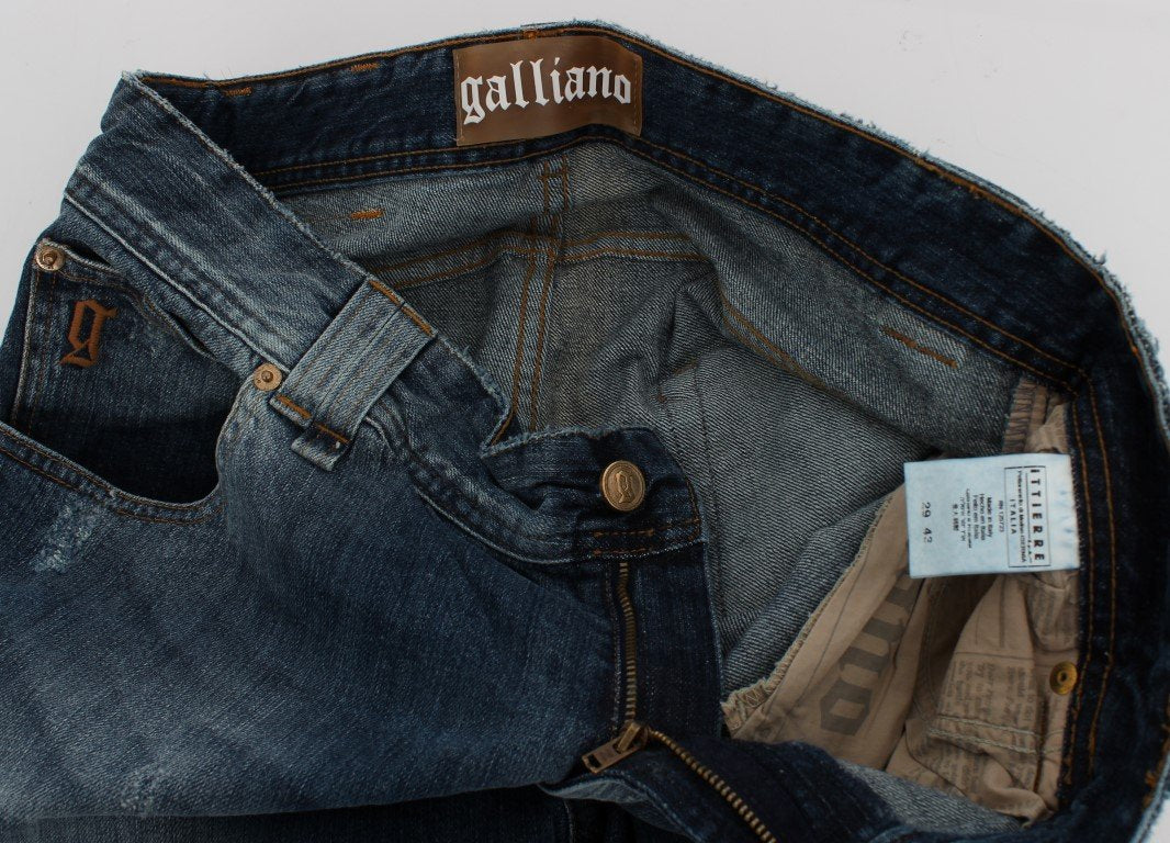 Blue Wash Cotton Stretch Relaxed Fit Jeans
