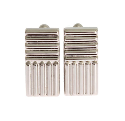 Silver Brass Rectangle Cufflinks