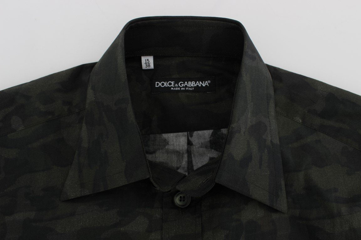 Military Green Cotton Casual Shirt