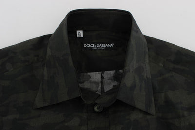 Military Green Cotton Casual Shirt