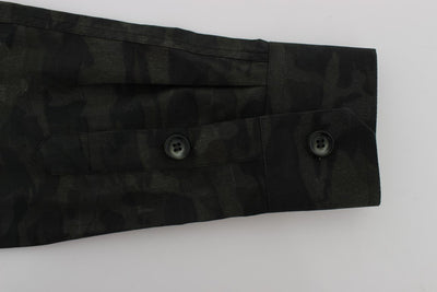 Military Green Cotton Casual Shirt