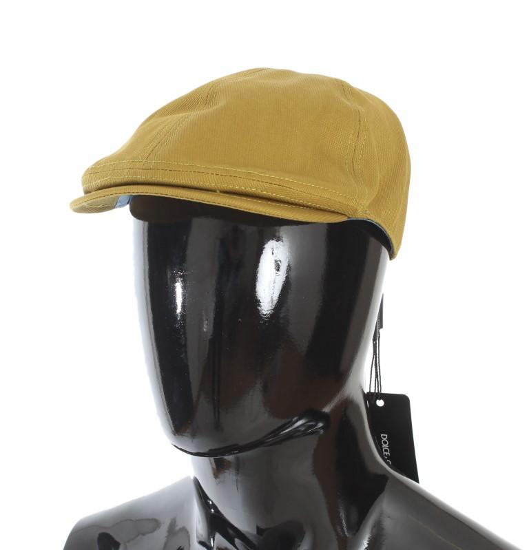 Yellow Cotton Newsboy Cap