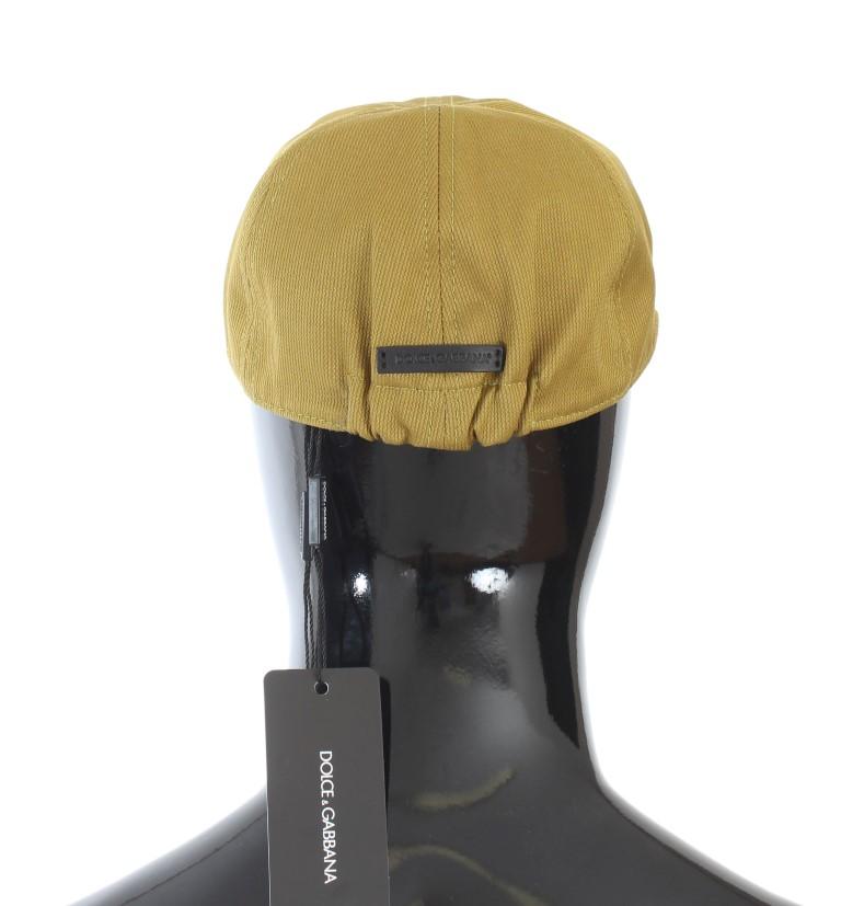 Yellow Cotton Newsboy Cap