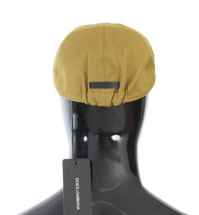 Yellow Cotton Newsboy Cap