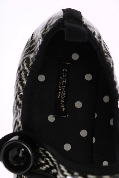 Black Patent Leather Ballerina Shoes