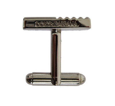 Silver Brass Rectangle Cufflinks