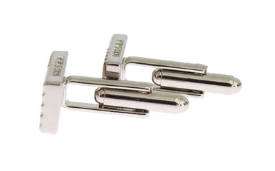 Silver Brass Rectangle Cufflinks