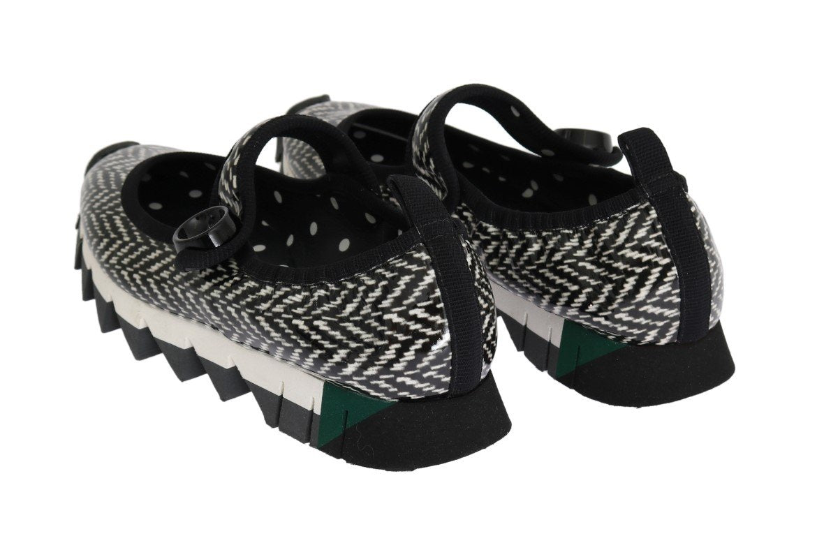 Black Patent Leather Ballerina Shoes